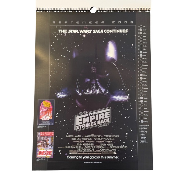 Star Wars 2006 Poster Calendar Lucasfilm Movie Art Revenge of the Jedi Yoda - Picture 11 of 14